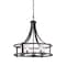 Designers Fountain Palencia 5 Light Rustic Artisan Pardo Wash with Clear Seedy Glass Shades Chandelier For Dining Rooms 87585-APW - alternate 1